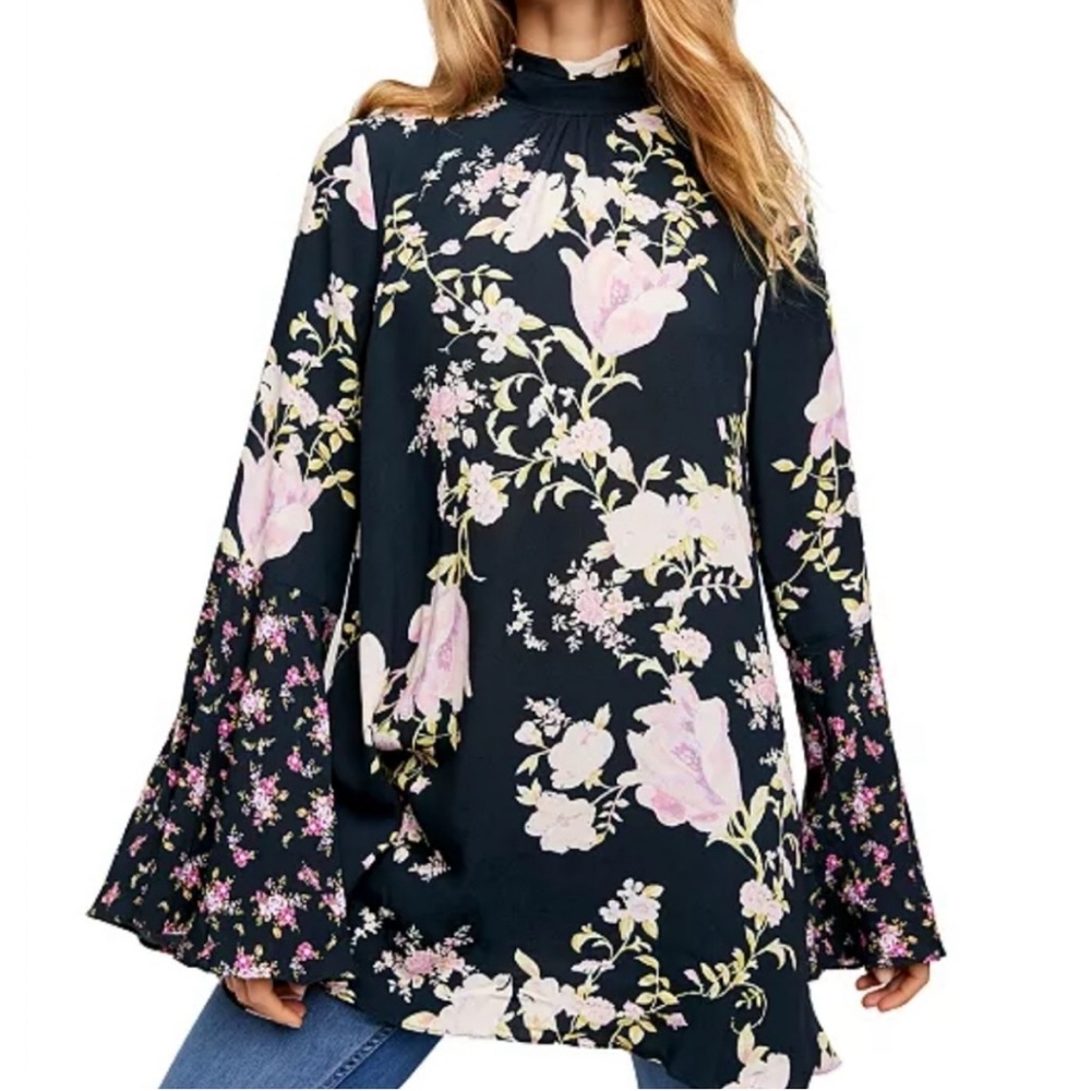 Free People Tate Floral Print Tunic